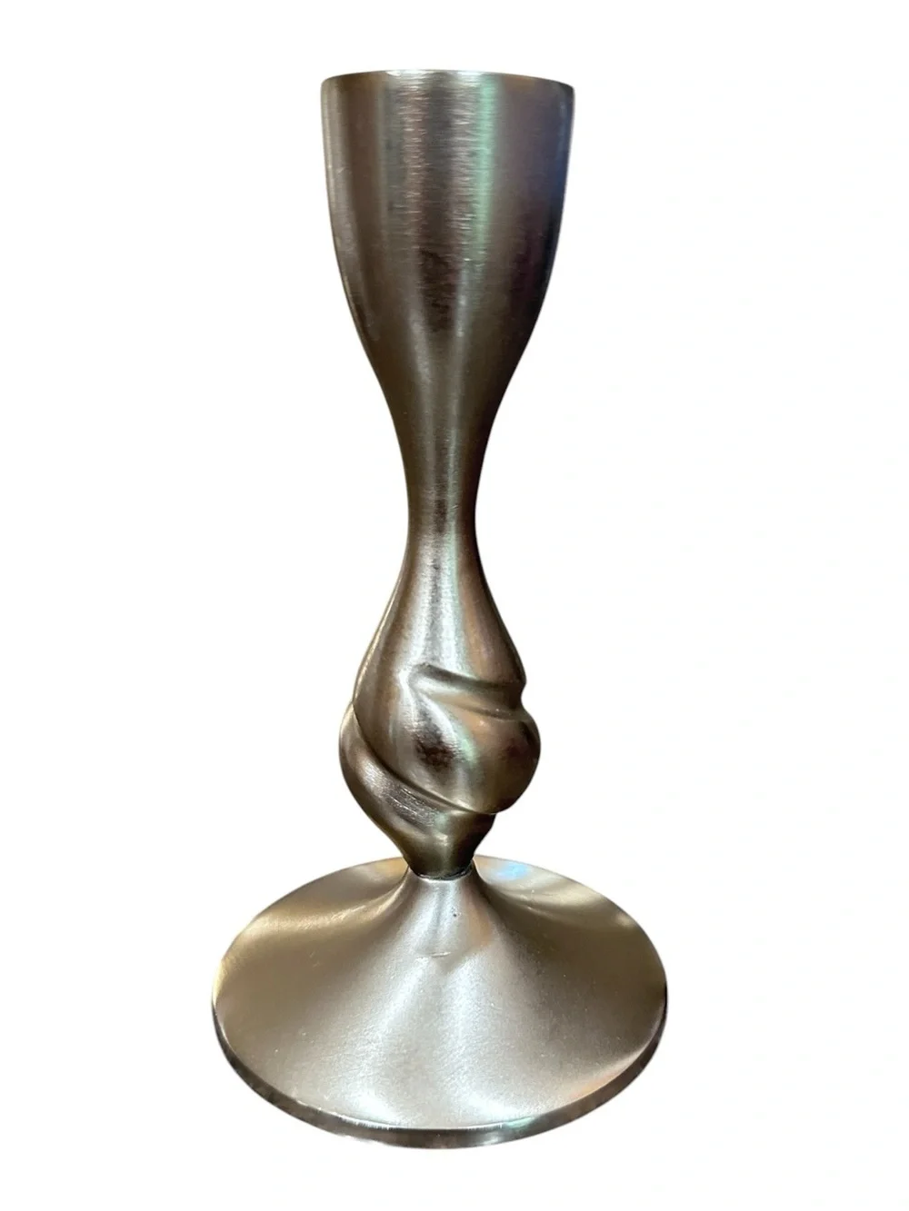 NWT Anthropologie Naya Tinted Brass Lacquer Taper Candle Holder in Gold